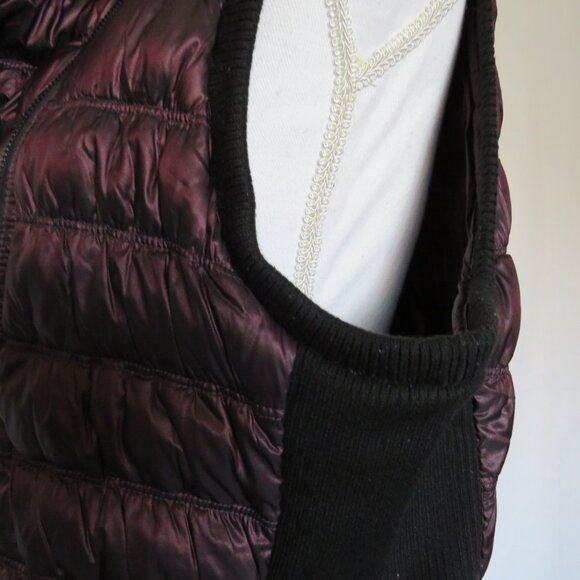 Calvin Klein Performance Premium Down Zipper Puffer Burgundy Women’s Vest XL - Picture 8 of 16